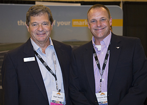 Saucier, left with Chris Willenborg in a 2016 photo. At the time, Willenborg was Chair of the NASAO Board of Directors and Aviation Director for the State of Massachusetts. 